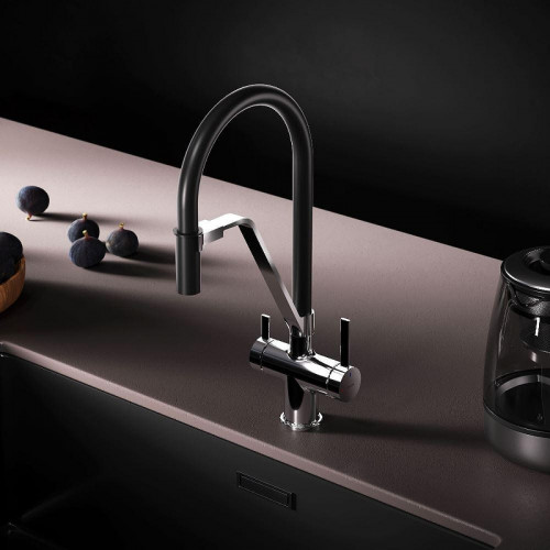 Смеситель для кухни AM.PM Func F8F07802 цвет Черный Хром