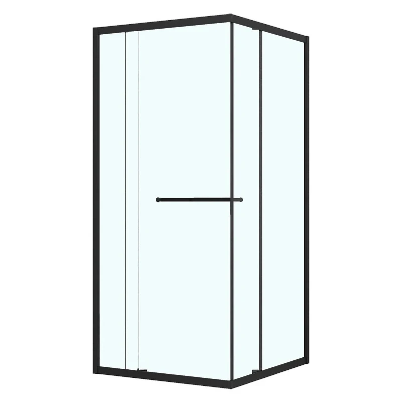 Душевой уголок Azario Monako 90x90 AZ-L47-90-MB-CL профиль Черный матовый стекло прозрачное