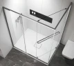 Душевой уголок Azario Monako 90x90 AZ-L47-90-MB-CL профиль Черный матовый стекло прозрачное
