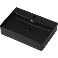 Раковина Abber Rechteck 61 AC2201MB Черная матовая фарфор накладная