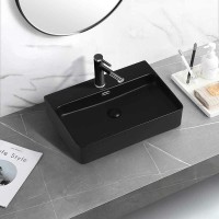 Раковина Abber Rechteck 61 AC2201MB Черная матовая фарфор накладная