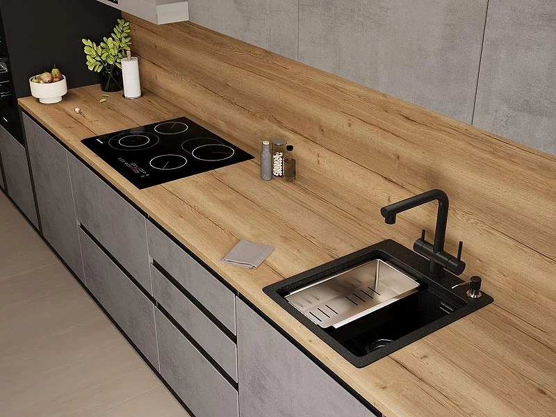 Кухонная мойка Emar Quartz 42 EMQ-1420.Q Морион цвет Морион