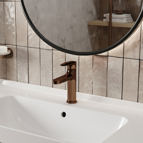 Смеситель для раковины WasserKRAFT Asphe 7703 Розовое золото латунь