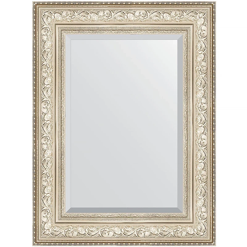 Зеркало Evoform Exclusive 80х60 BY 3400 с фацетом в багетной раме - Виньетка серебро 109 мм стекло