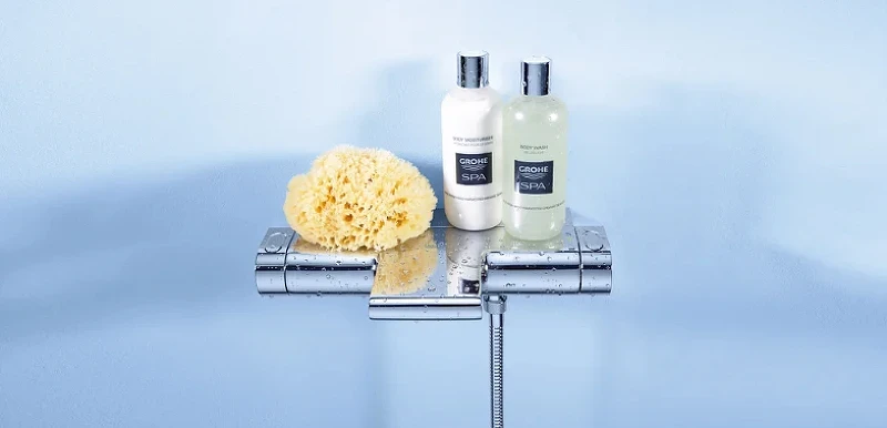 Смеситель для ванны Grohe Grohtherm 2000 34464001 с термостатом Хром латунь на стену