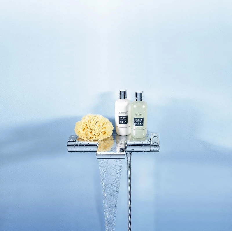 Смеситель для ванны Grohe Grohtherm 2000 34464001 с термостатом Хром латунь на стену