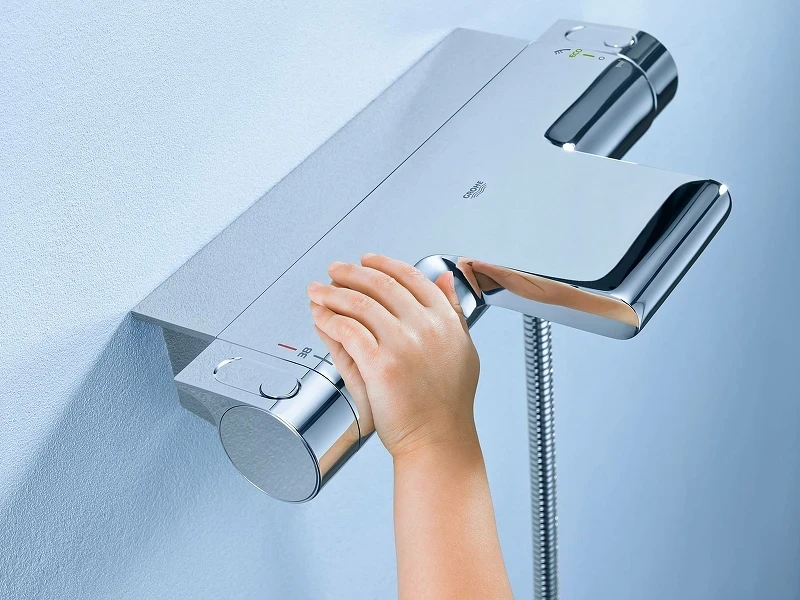 Смеситель для ванны Grohe Grohtherm 2000 34464001 с термостатом Хром латунь на стену