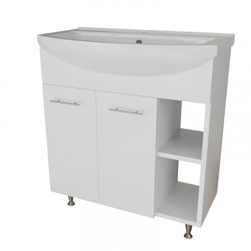 Тумба под раковину Mixline Анри 75 553563 цвет Белый