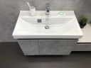 Тумба с раковиной Comforty Осло 80 00-00000836 подвесная Бетон светлый МДФ / ЛДСП