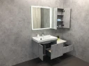 Тумба с раковиной Comforty Осло 80 00-00000836 подвесная Бетон светлый МДФ / ЛДСП