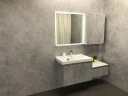 Тумба с раковиной Comforty Осло 80 00-00000836 подвесная Бетон светлый МДФ / ЛДСП