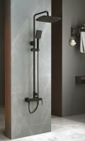Душевая система BelBagno Acqua ACQUA-DOCM-NERO Черный матовый латунь на стену