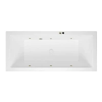 Акриловая ванна Excellent Heaven Slim 170x75  WAEX.HEV17S.SOFT.BR цвет Белый с гидромассажем форсунки Бронза