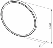 Зеркало Allen Brau Infinity 60 1.21022.BL с подсветкой Черное с сенсорным выключателем стекло
