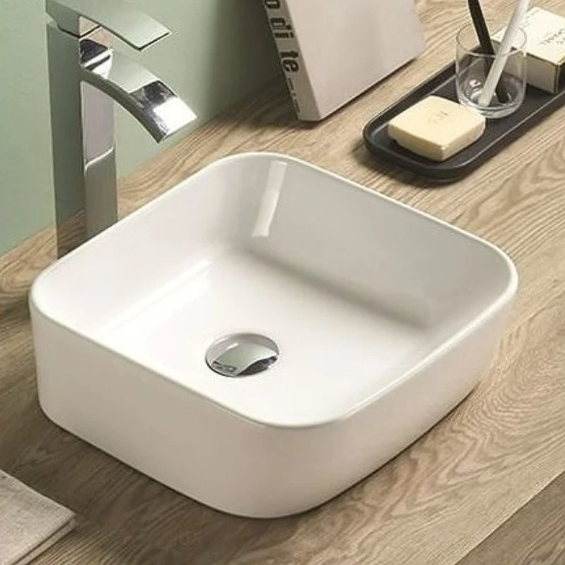Раковина-чаша CeramaLux 35 78495 Белая фаянс накладная