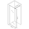 Душевая перегородка Berges Sky Black 100х200 064014 профиль Черный матовый стекло тонированное