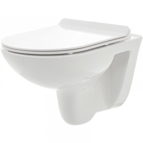 Унитаз AQUAme AQM2008 подвесной Белый глянец с сиденьем Микролифт фаянс подвесной