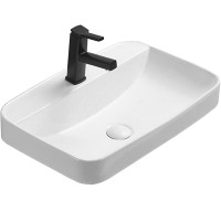 Раковина CeramaLux 60 78699 Белая глянцевая фаянс полувстраиваемая