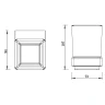 Стакан для зубных щеток Whitecross Cubo nickel brushed CU2430NIB Брашированный никель