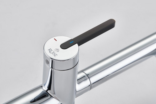 Смеситель для кухни Rose R458 цвет Хром Черный