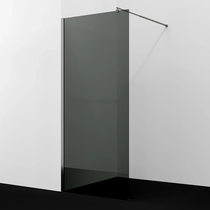 Душевая перегородка WasserKRAFT Rur 110 30W46GR-TG профиль Графит стекло тонированное