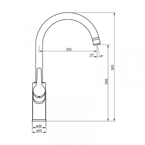 Смеситель для кухни Damixa Eclipse 310721300 Черный матовый цинк