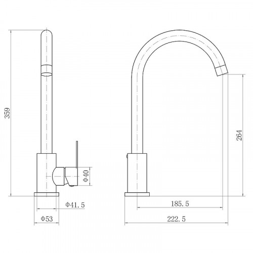 Смеситель для кухни Fashun A54001N-17 цвет Графит