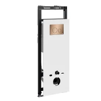 Инсталляция WasserKRAFT Salm 27TLT.010.ME.WH.RG02 для унитаза с клавишей смыва цвет Розовое золото