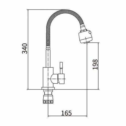 Смеситель для кухни Fashun A54509 цвет Сатин