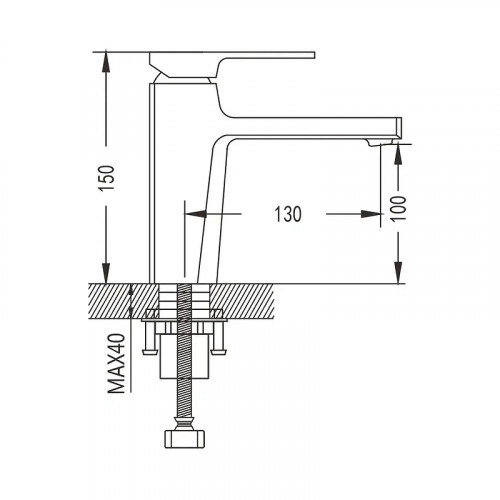 Смеситель для раковины Shevanik S8901H цвет Черный