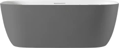 Ванна из искусственного камня AltroBagno Luciana 170x80 090225 цвет Серый цемент Белый