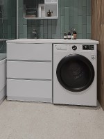 Тумба под раковину Orange Sistema 130 ST-70TUW Белая МДФ / ЛДСП