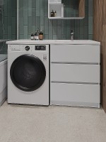 Тумба под раковину Orange Sistema 130 ST-70TUW Белая МДФ / ЛДСП