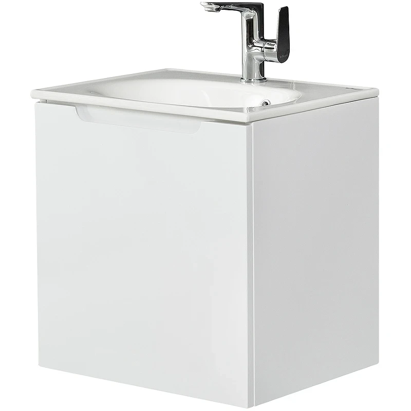Тумба под раковину BelBagno Etna 50 L ETNA-500-1A-SO-BL-P-L подвесная Bianco Lucido МДФ / ЛДСП
