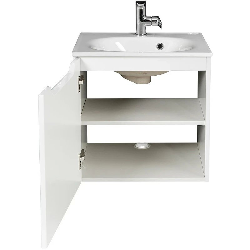 Тумба под раковину BelBagno Etna 50 L ETNA-500-1A-SO-BL-P-L подвесная Bianco Lucido МДФ / ЛДСП
