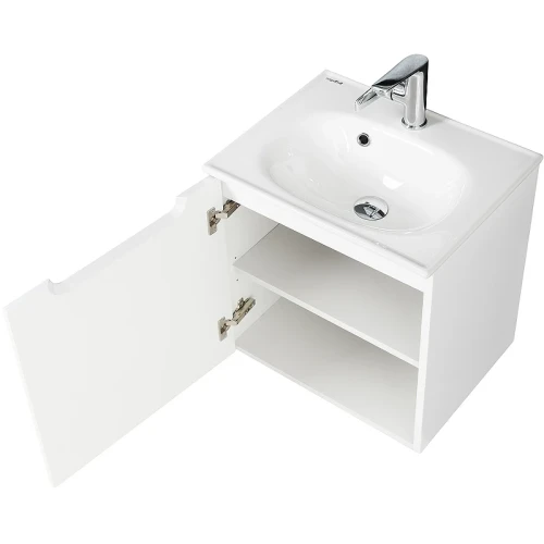 Тумба под раковину BelBagno Etna 50 L ETNA-500-1A-SO-BL-P-L подвесная Bianco Lucido МДФ / ЛДСП