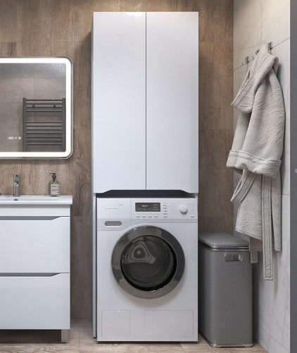 Шкаф пенал Vigo Grani 40 64 036 над стиральной машиной цвет Белый