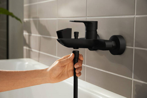 Смеситель для ванны Hansgrohe Rebris E 72450670 Черный матовый латунь на стену