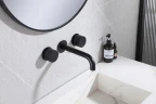 Смеситель для раковины Abber Wasser Kreis AF81122B Черный матовый латунь встраиваемый