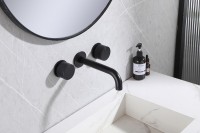 Смеситель для раковины Abber Wasser Kreis AF81122B Черный матовый латунь встраиваемый