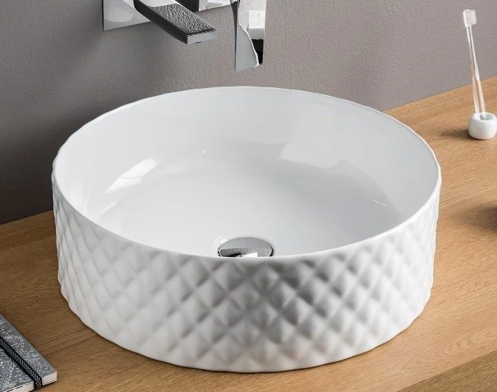Раковина Artceram Rombo 44 OSL009 01 00 Белая фарфор накладная