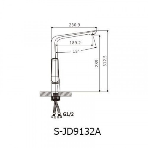Смеситель для кухни Savol S-JD9132AH цвет Черный