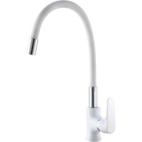 Смеситель для кухни Ростовская Мануфактура Сантехники SL123W-016F-1 Белый Хром цинк