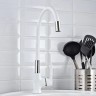 Смеситель для кухни Ростовская Мануфактура Сантехники SL123W-016F-1 Белый Хром цинк