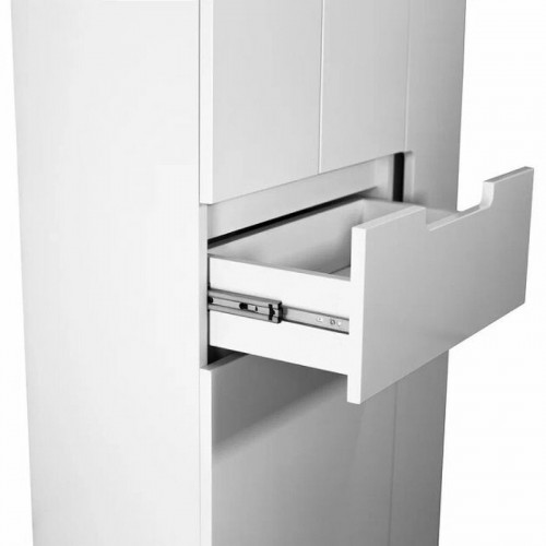 Шкаф пенал Style Line Оптима 70 ЛС-000010058 с бельевой корзиной Белый МДФ / ЛДСП