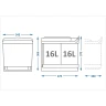Система сортировки мусора Alveus Albio 30 2x16 L 1090336 Серая