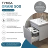 Тумба с раковиной Vigo Grani 50 028 белый-com подвесная цвет Белый