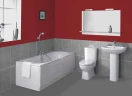 Раковина Jacob Delafon Panache 56 E1434-00 Белая фарфор подвесная, полувстраиваемая