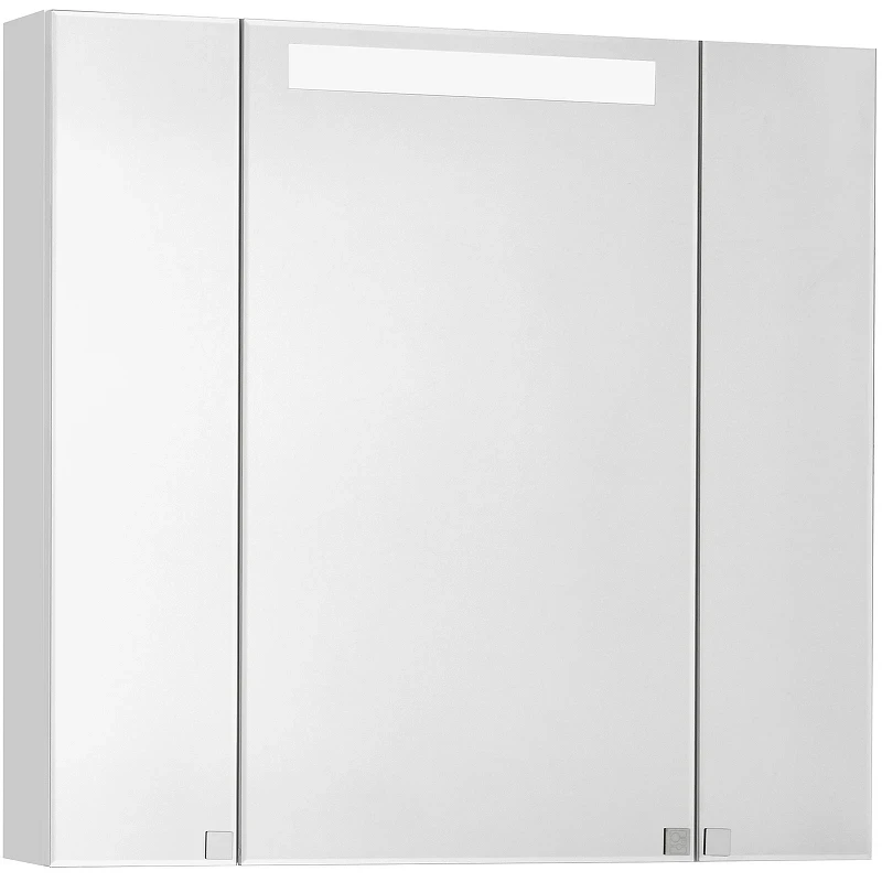 Зеркальный шкаф Aquaton Мадрид 80 М 1A175202MA010 с подсветкой Белый МДФ / ЛДСП, стекло