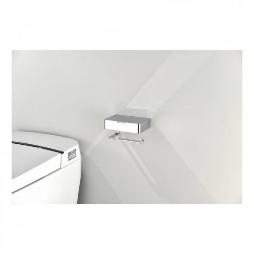 Держатель туалетной бумаги Grocenberg AC0050CR с полкой цвет Хром